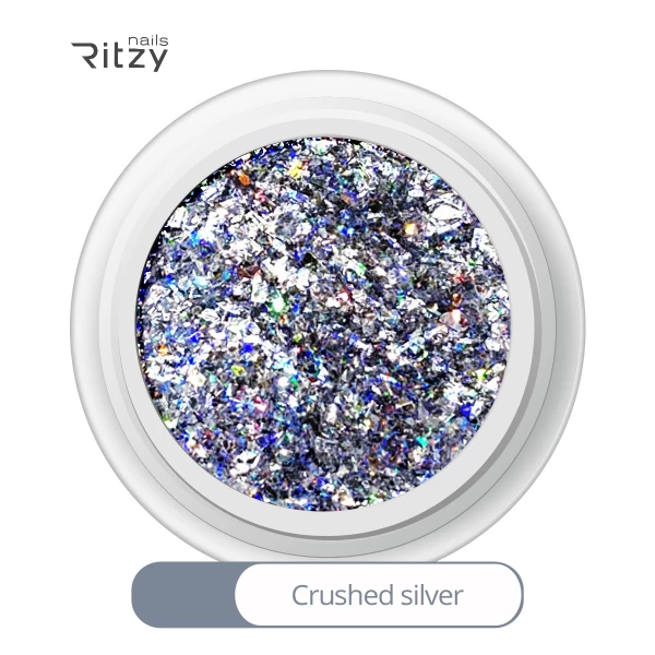 Ritzy Mix Glitter - Crushed Silver A12